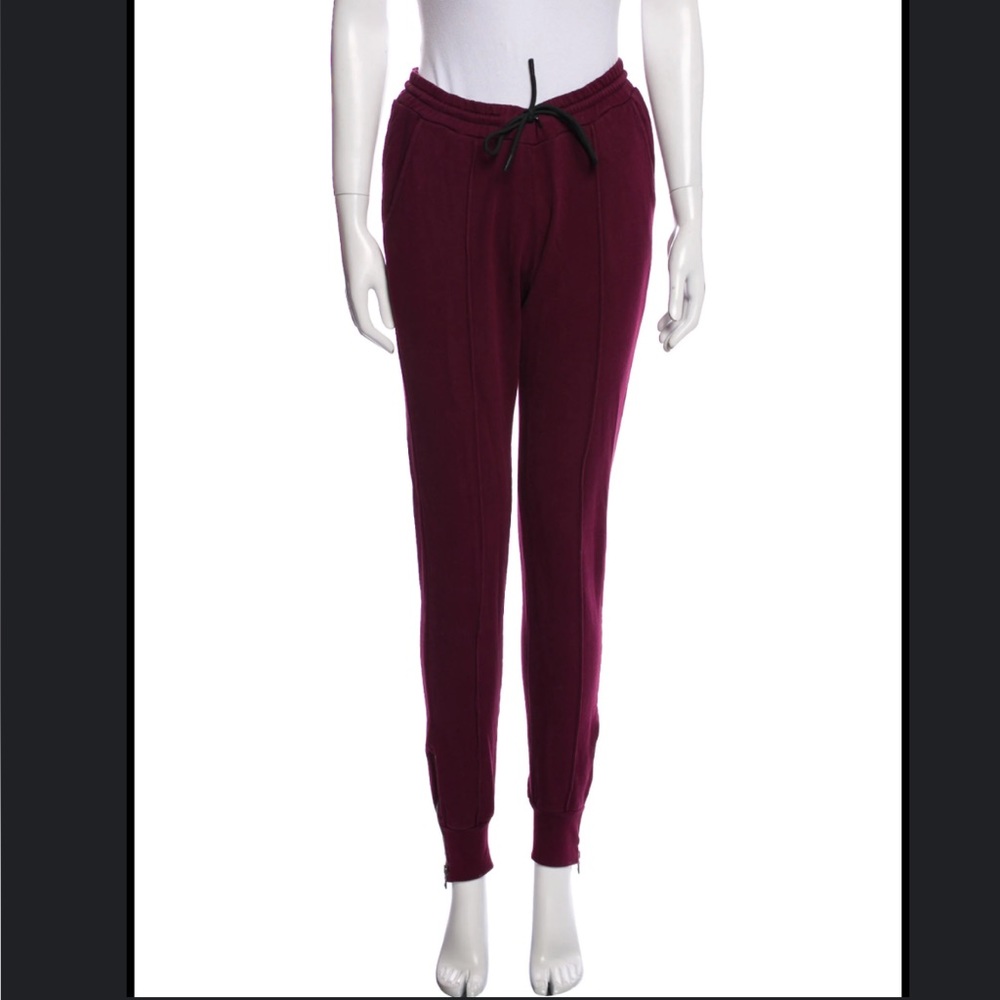 COTTON CITIZEN Burgendy Zipper Jogger Pant XS